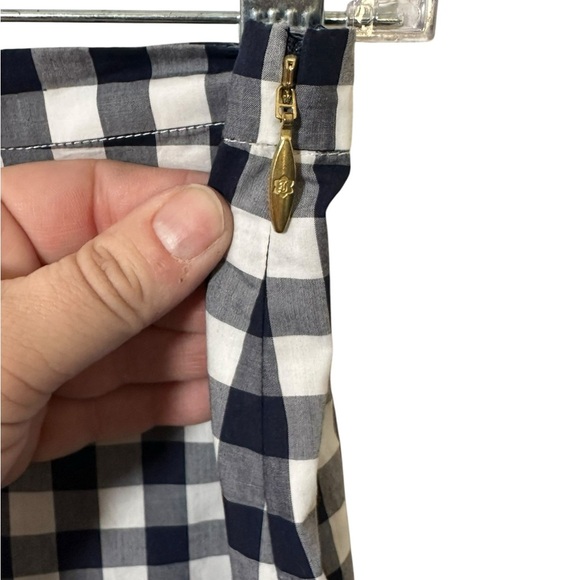 Draper James Blue and White Checkered Ruffle‎ Skirt Cotton Size 6 - Picture 3 of 6